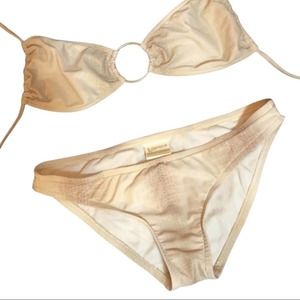 L*Space Python Bikini Sparkle Golden Small Medium